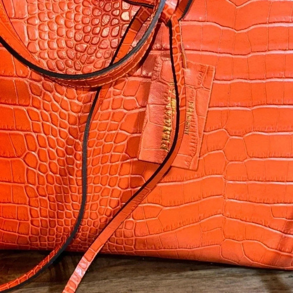 💥PERSAMAN New York Croc Embossed Style Handbag Adjustable Satchel Sienna Purse - Picture 10 of 15